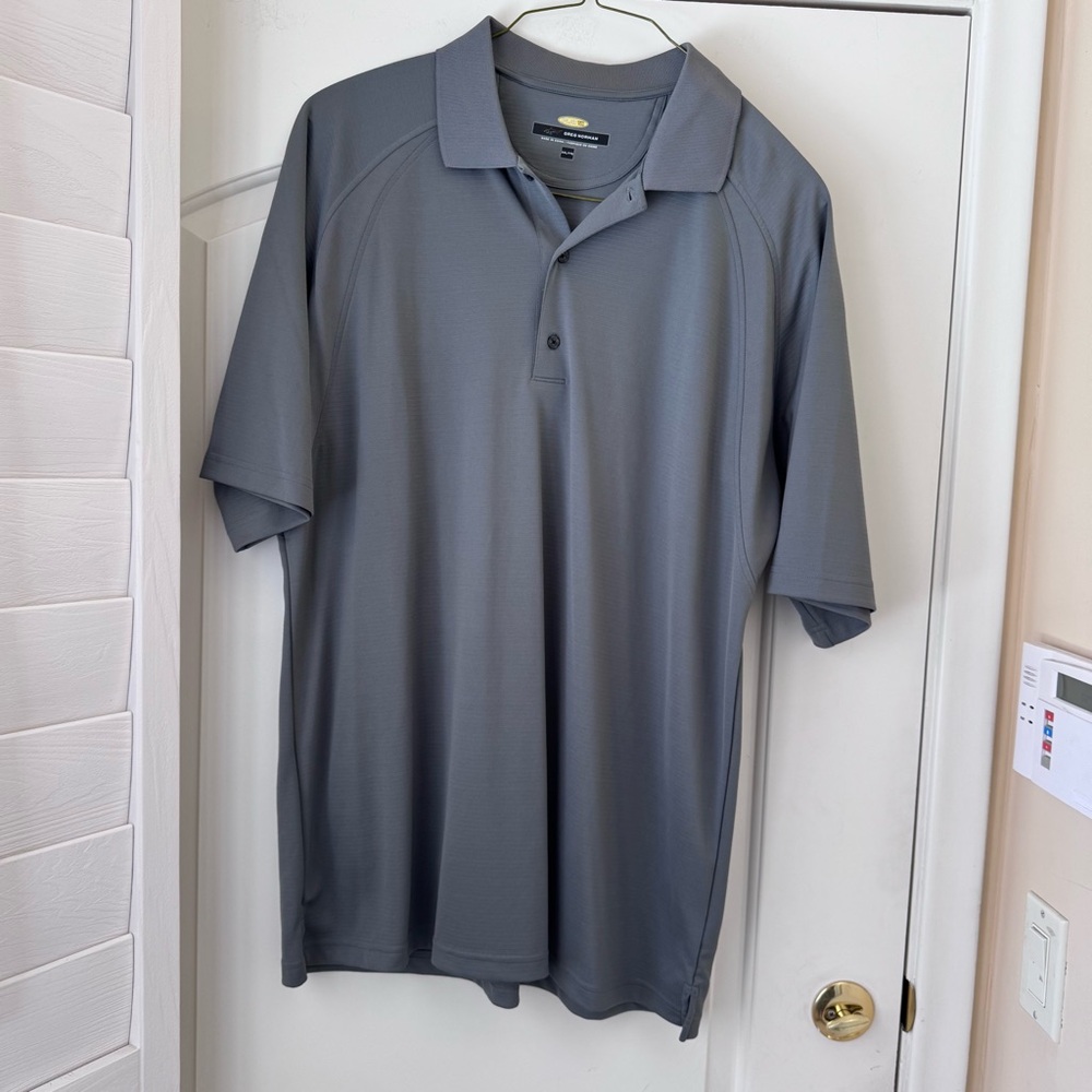Greg Norman Gray “Play Dry” Golf Polo Shirt NWT Mens XXL